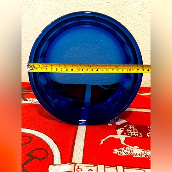 9" Vintage Arcoroc Serving Bowl & 5.5” Cobalt Blue Made In France Set Of 2 - Picture 6 of 7